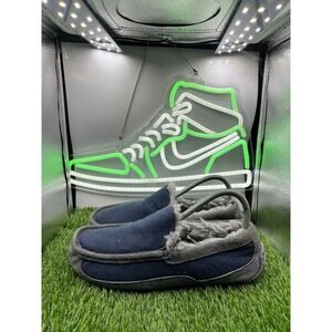 UGG Australia Alder Wool Moccasin Slippers Mens Size‎ 7 Blue Gray Indoor Outdoor